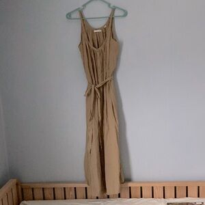 Doên Nevita Organic Cotton Blend Belted Dress in Driftwood